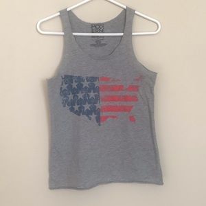 ❤️5/25 Modern Lux USA Stars Stripes Tank Top  S